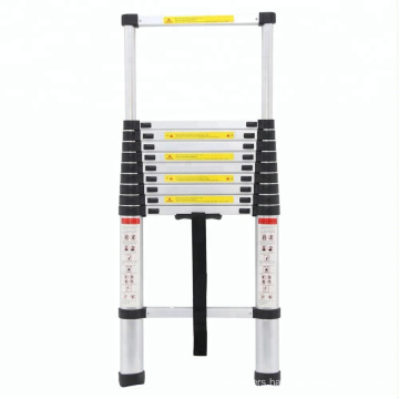 3.2m All Aluminum Lightweight Folding Telescopic Bamboo Ladder, Small Space EN131 bamboo ladder in China